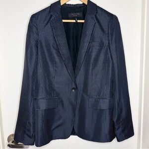 Rag & Bone Belmar silk microdot blazer Jacket Navy Blue Women’s 4 Preppy Classic